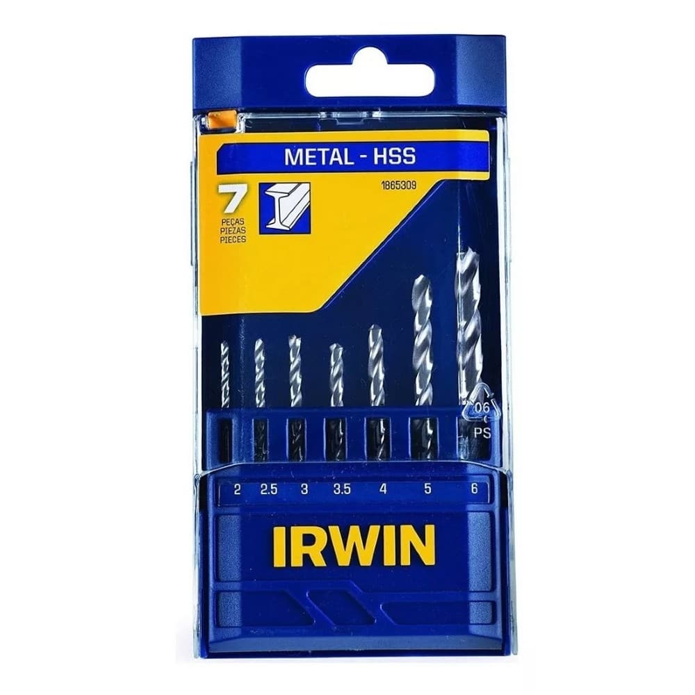 Conjunto De Brocas Para Metal 7 Peças 2-6mm Irwin