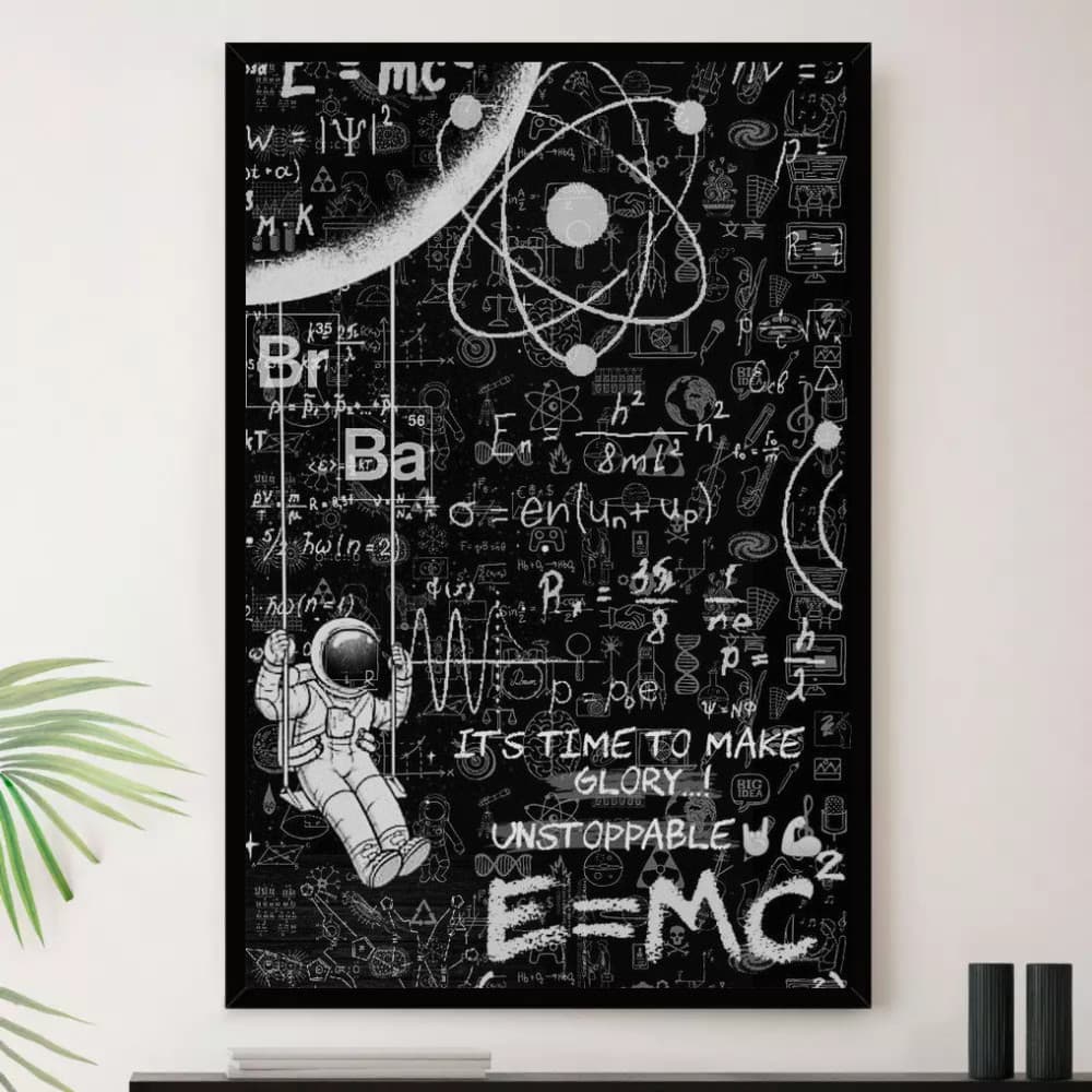 Quadro Formulas Fisica Quimica Bio Decorativo