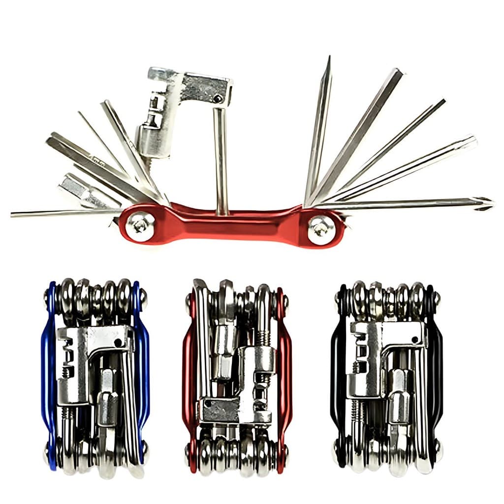 Kit Chave Ferramentas Emergência Para Bicicleta Bike Com 12 Funções