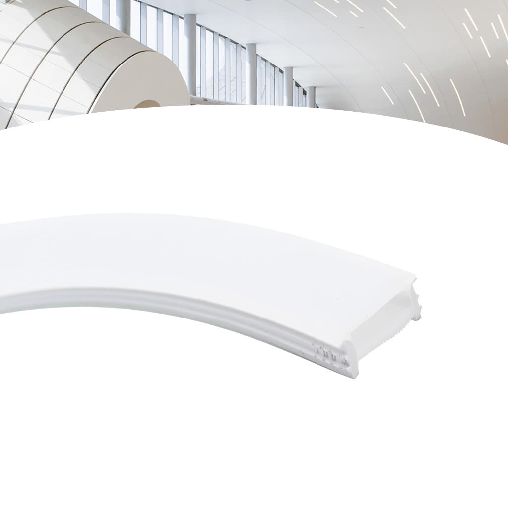 Perfil Silicone Embutir 20x10mm 5m Flexível Para Fita Led