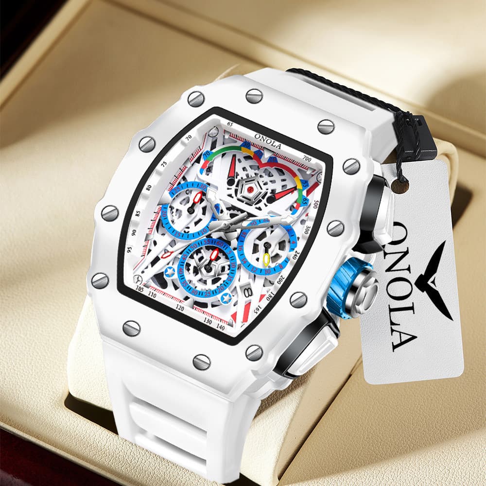 Orona/ONOLA Cross-Border Novo Estilo Multifuncional Moda À Prova D 'Água Relógio Masculino de Quartzo Fita de Silicone R