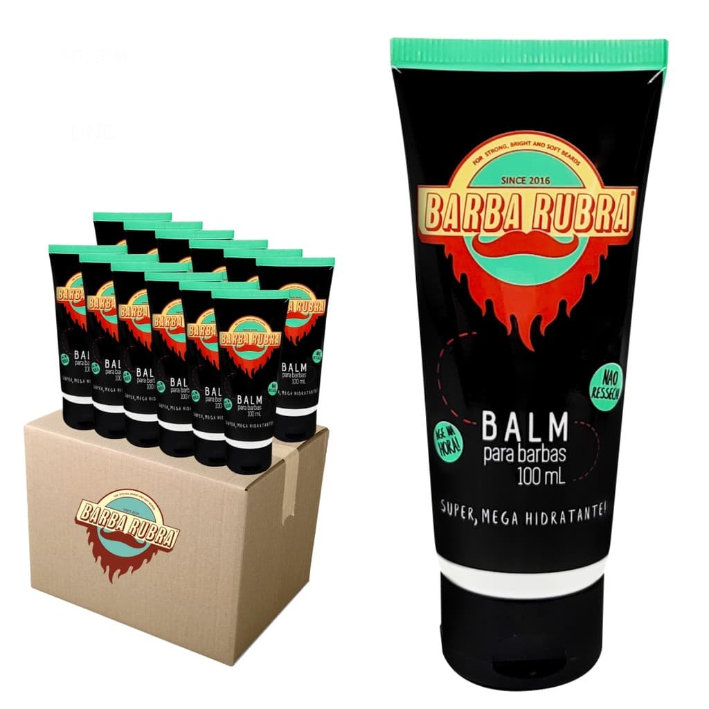Kit Revenda - Balm para Barba 100ml -12 Und - Barba Rubra