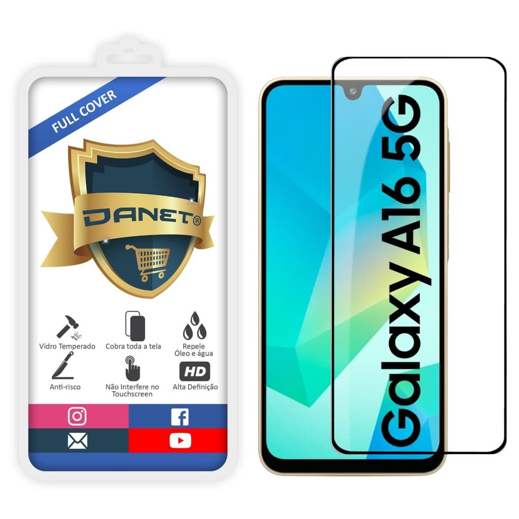 Película De Vidro Temperado 3d Para Galaxy A16 Full Cover 9h