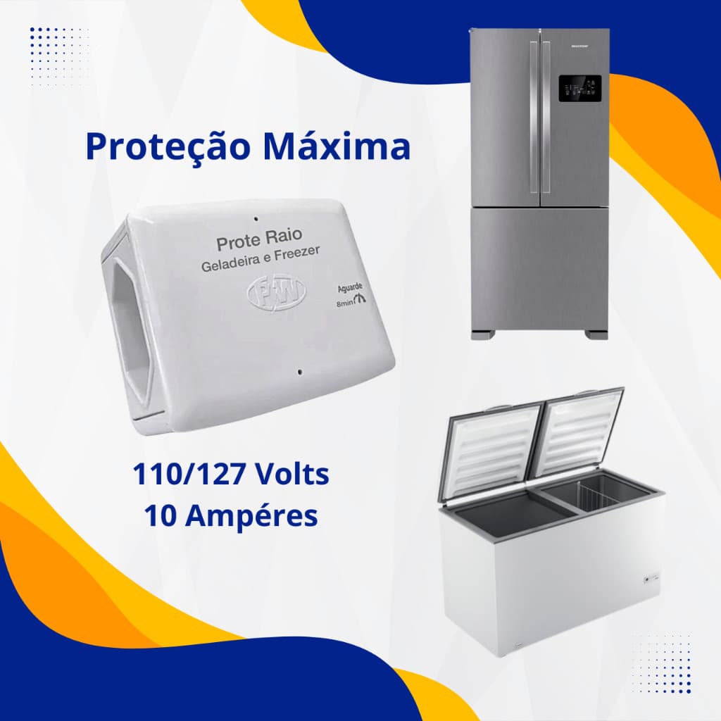 Protetor Contra Raios Surtos 5x1 Geladeira E Freezer Com Temporizador