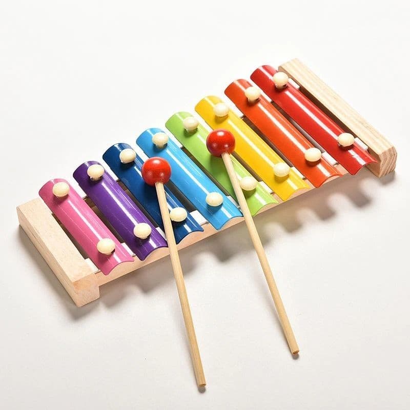 Xilofone Infantil 8 Teclas Coloridas Som Real Estimula Coordenação educativo