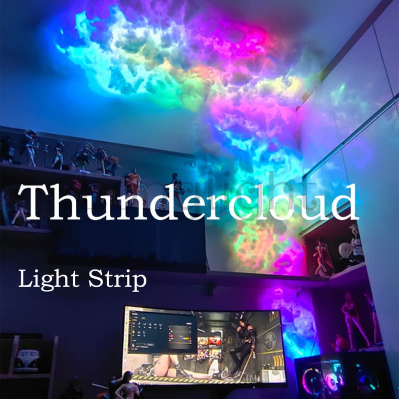 Lâmpada De Nuvem Trovão RGB Led , DIY Luzes Criativas , De Parede Da Sala De Jogos Atmosfera