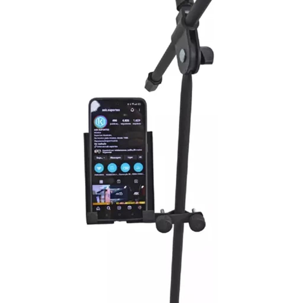Suporte Clamp Para Celular Smartphone Pedestal De Microfone