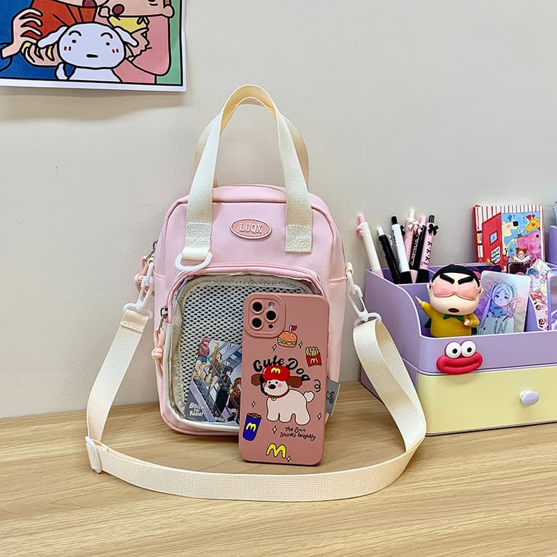 Bolsa Feminina Pequena Estilo Fofo Crossbody Ombro e Mão Versátil para Passeio Casual Bosco.Loja