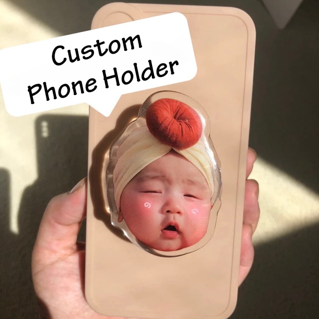 Suporte De Telefone Acrílico Personalizado-Acessórios Móveis Gadget Presente Apertos Pop Airbag Titular Casal