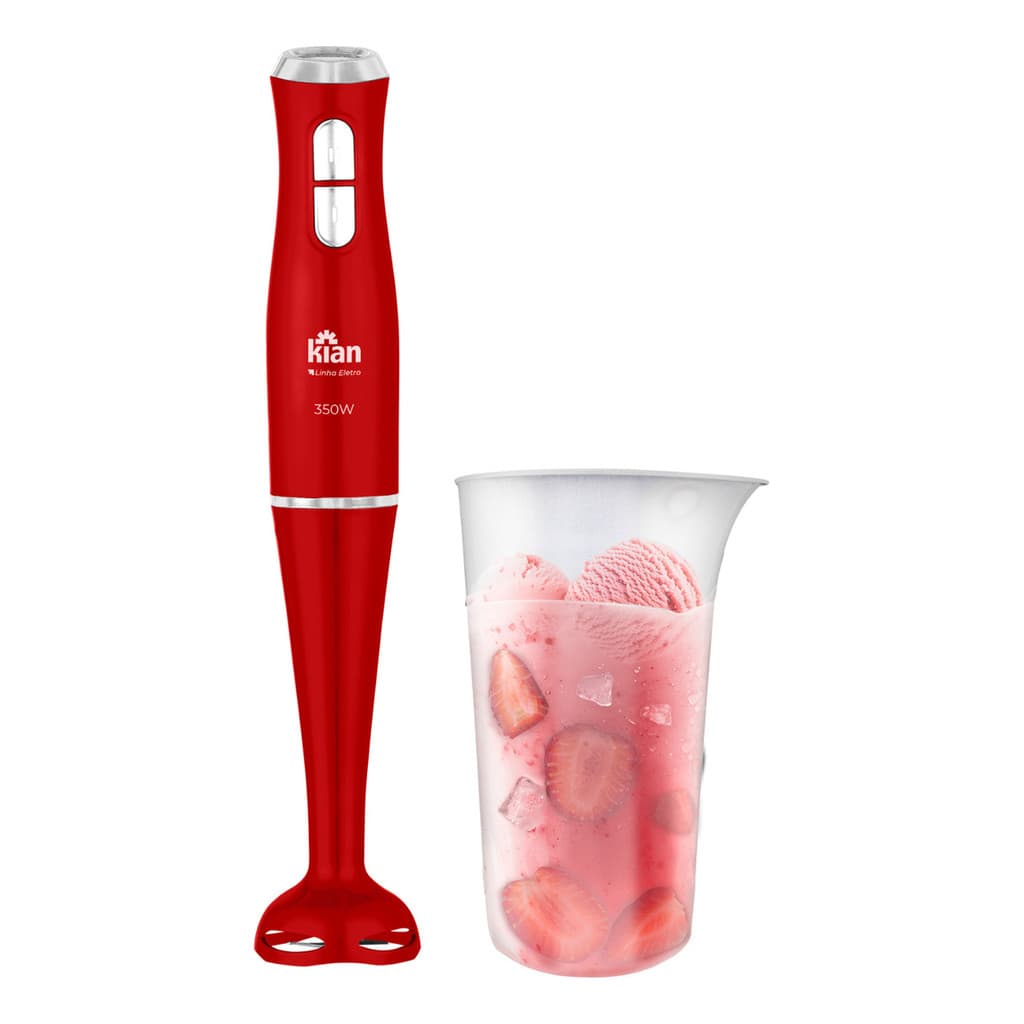 Mixer 350w 2 Velocidades Com Copo 700ml Vermelho 127v Kian