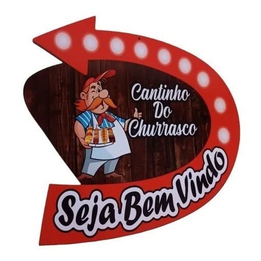 1  Placa Decorativa Retrô Área Churrasqueira Lazer 32 X 32