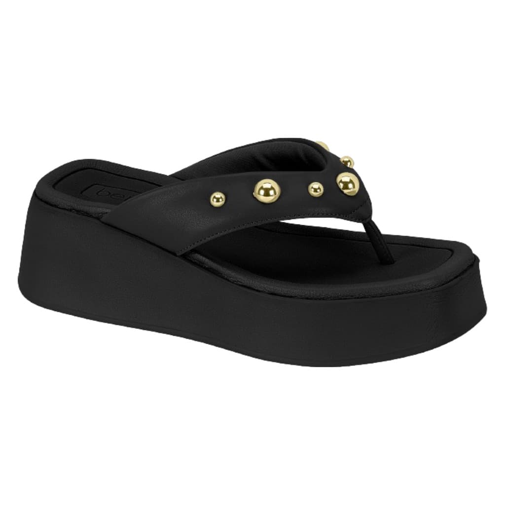 Tamanco Feminino Chinelo Anabela Plataforma Beira Rio Dedo