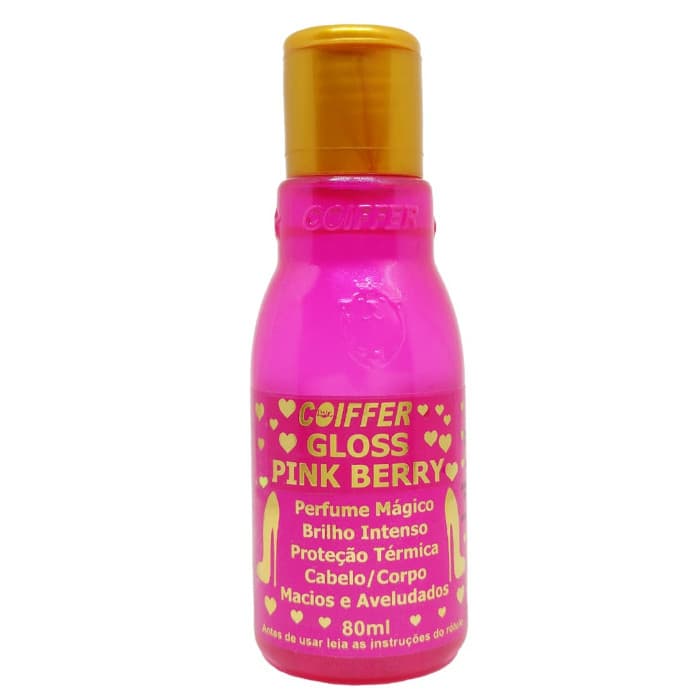 Reparador de Pontas Pink Berry Coiffer 80ml Reparação de Pontas Brilho Hidratação Proteção Térmica