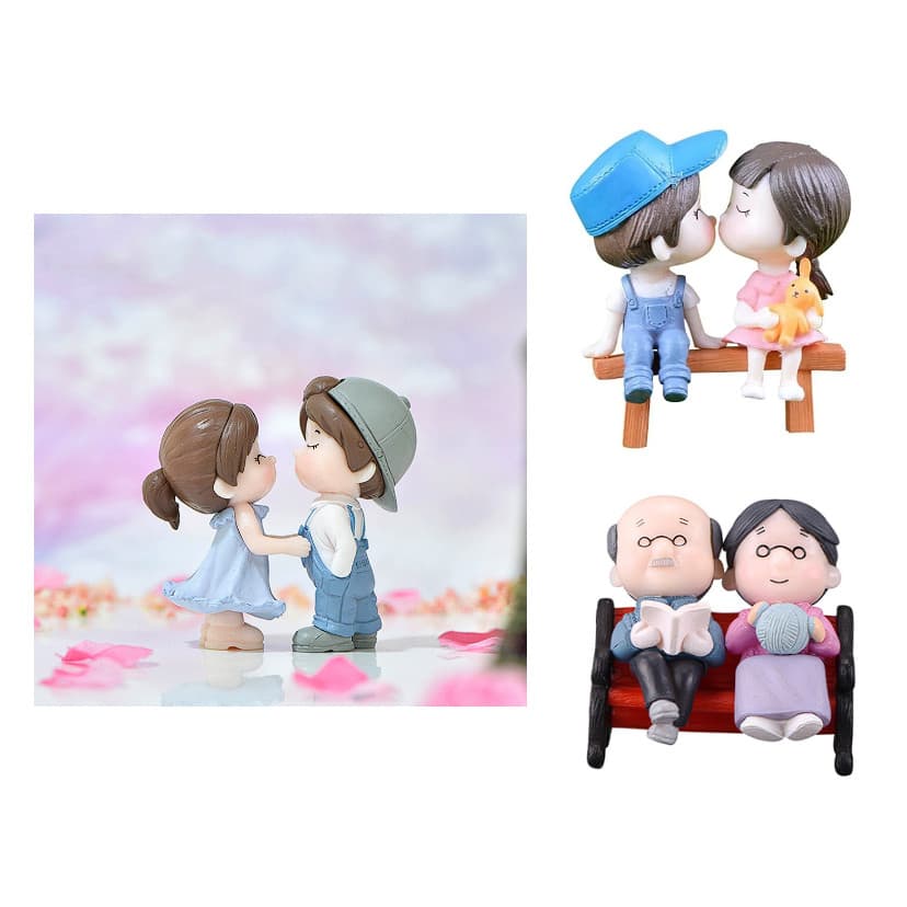 Miniatura Jardim Casal Pot Dollhouse