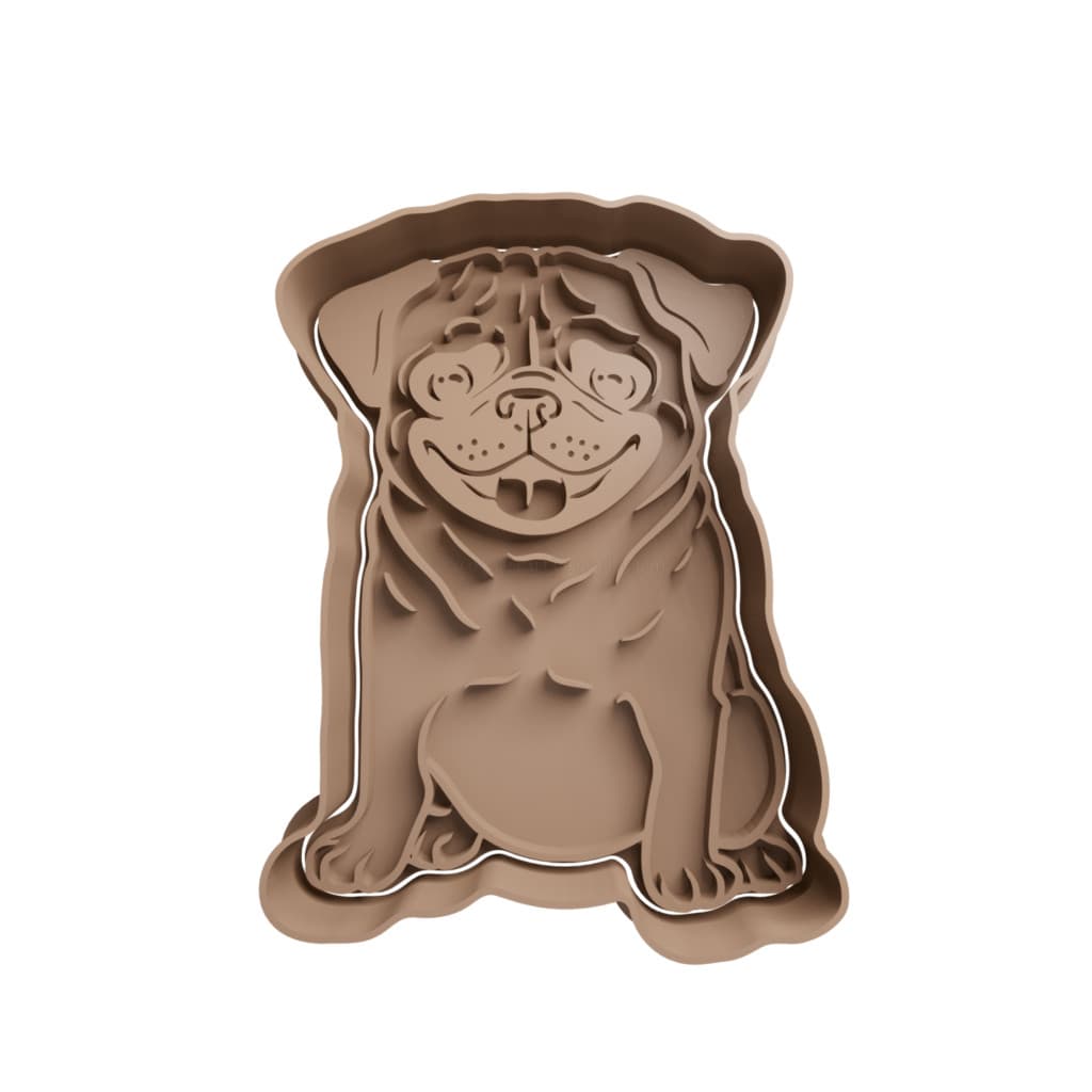 Cortador De Biscoito Cachorro Pug - cachorro