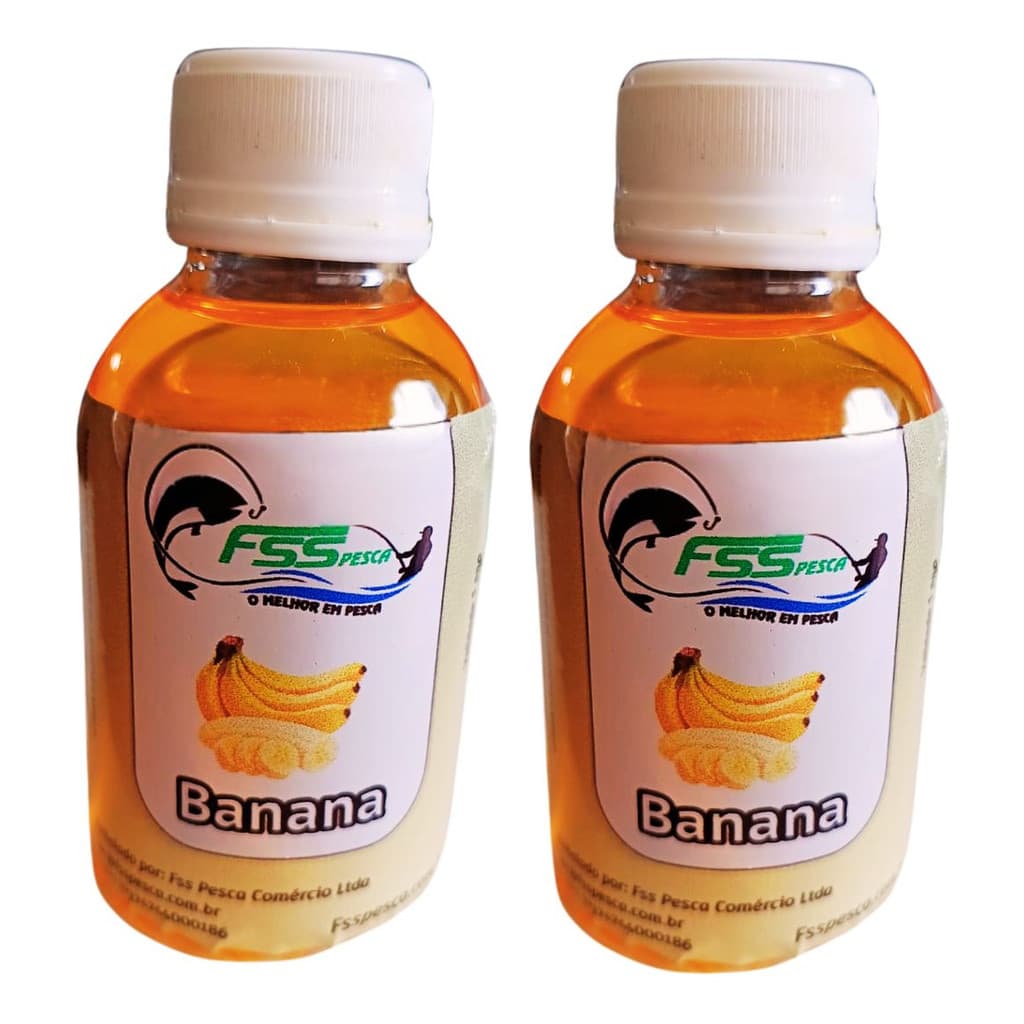 2 Essência Atrativo Massa Para Pesca Banana Isca Pesca 100ml
