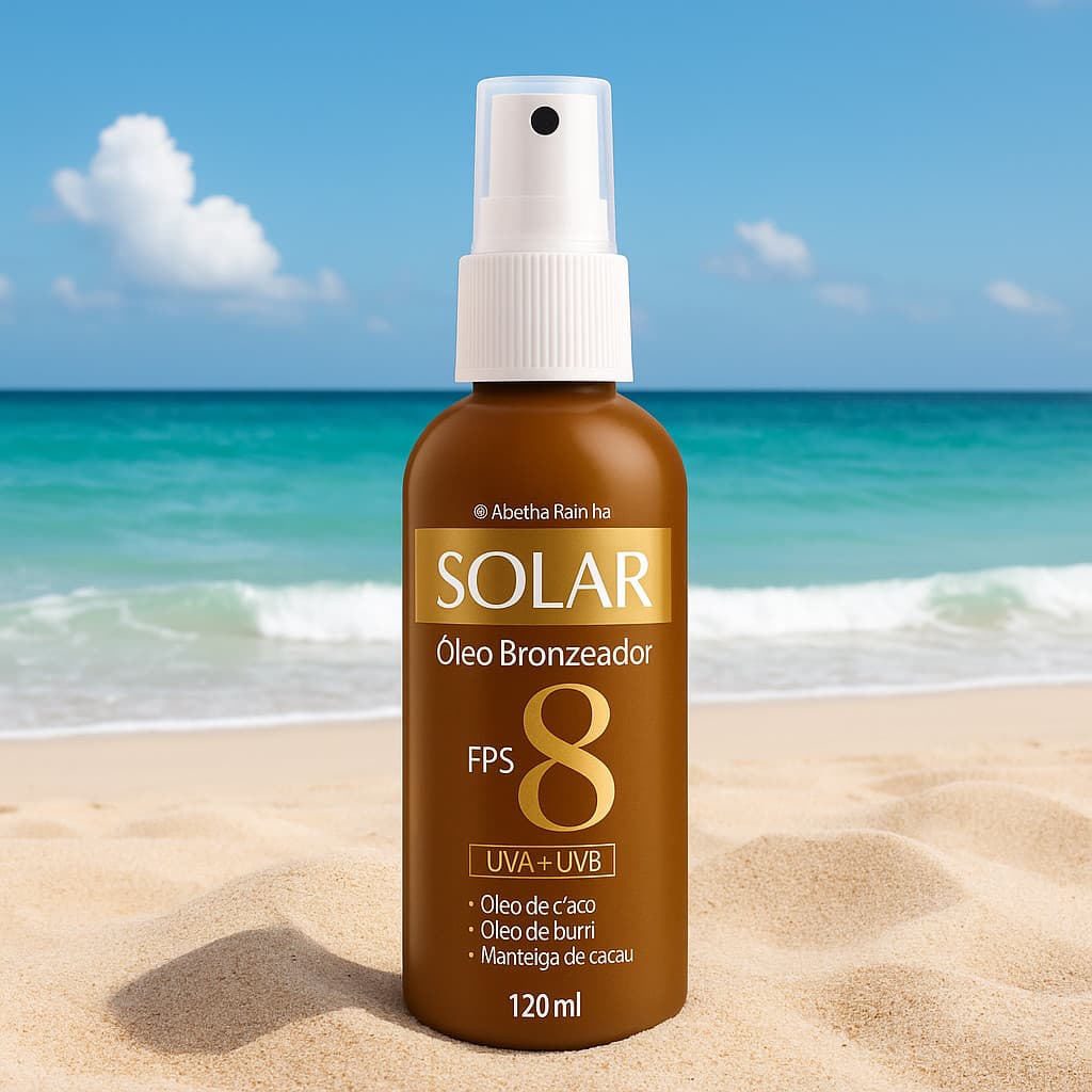Óleo Bronzeador FPS 8 Bronze Perfeito Natural E Protegido 120ml Abelha Rainha