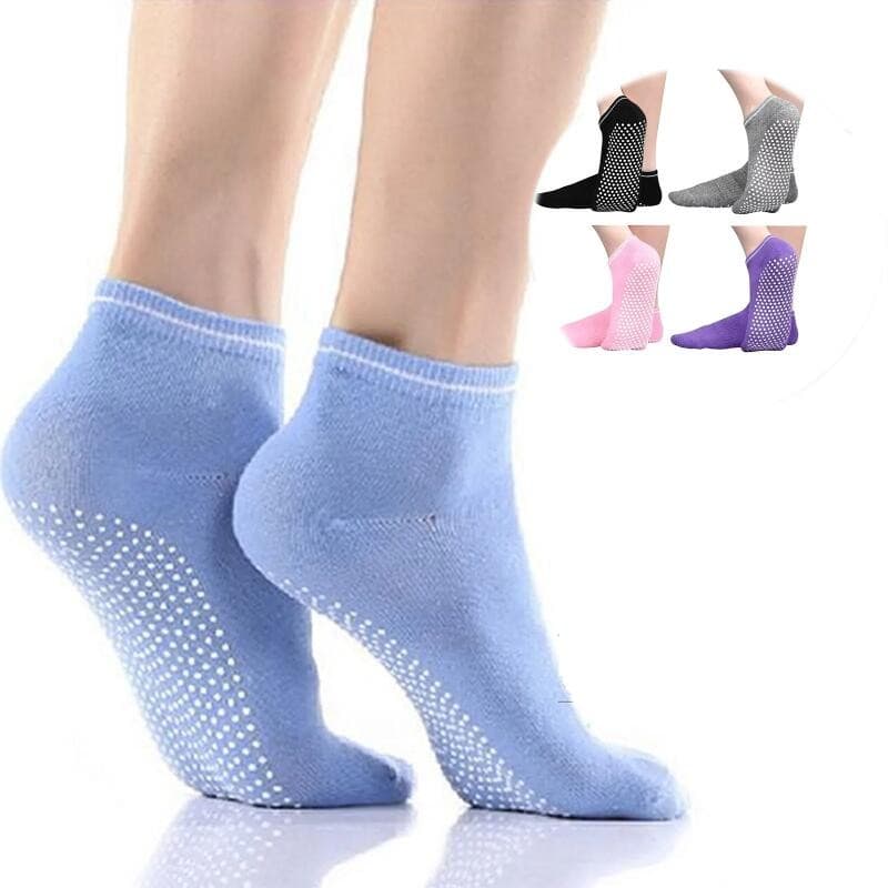 Mulheres Meias De Yoga Antiderrapante Senhoras Anti Deslizamento Silicone Ginásio Pilates Ballet Fitness Esporte Algodão