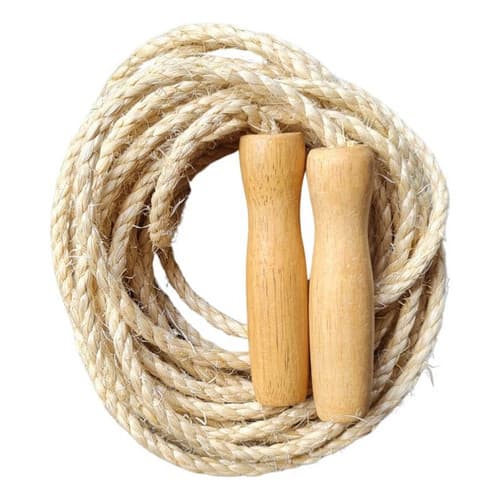 Corda De Pular Sisal Natural 6mm Para Exercício e Treinos
