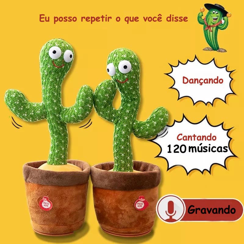 Cactus Dancer falando música interativa presente dia das crianças diversão de Natal
