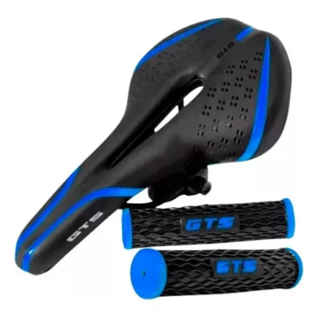 Banco de Bicicleta Selim Gts + Manopla Mtb/speed + Canote