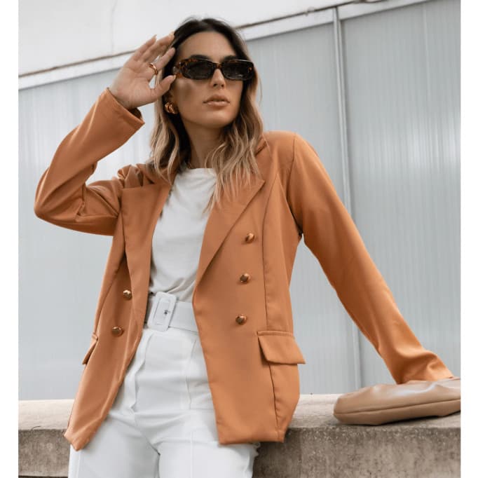 Blazer Alfaiataria Feminino Elegante Casual terno Casaco Plus Size e Padrão