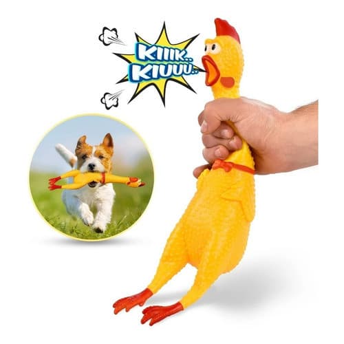Brinquedo Pet para cães cachorros Mordedor Pet Frango Galinha engraçada tamanho médio 30cm