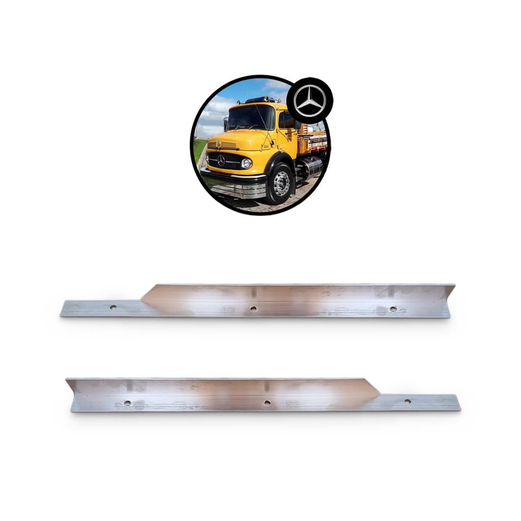 Par Friso Porta Tapete Caminhão Mb 1113 A 2013 Aluminio