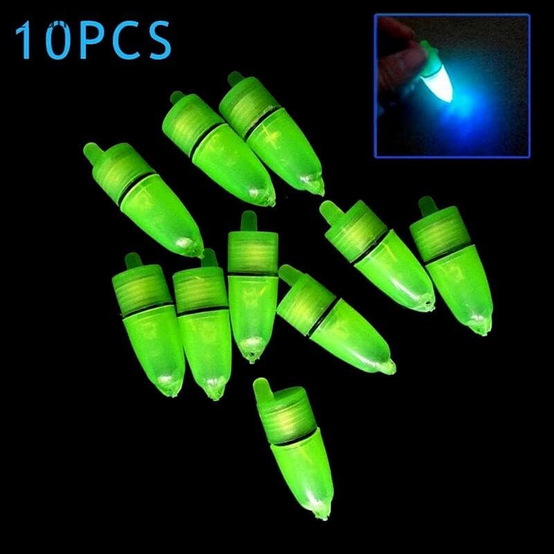 CVC 10 Pçs/Set Led Luminoso Sinos De Pesca Clipe De Alarme Plástico Noite Vara Ponta Luz Mordida Anel Isca De Peixe Alar