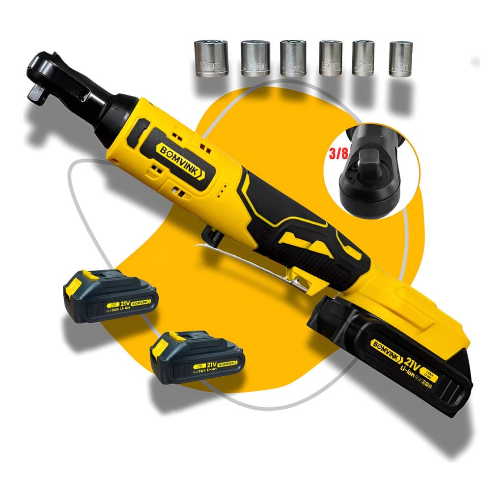 Chave Catraca Elétrica Com 2 Bateria Recarregável 21v/12V