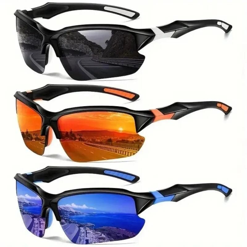 Óculos de Ciclismo Polarizados UV400 com Lentes HD, Resistentes aos Raios UV, Óculos de Ciclismo Elegantes e Confortávei