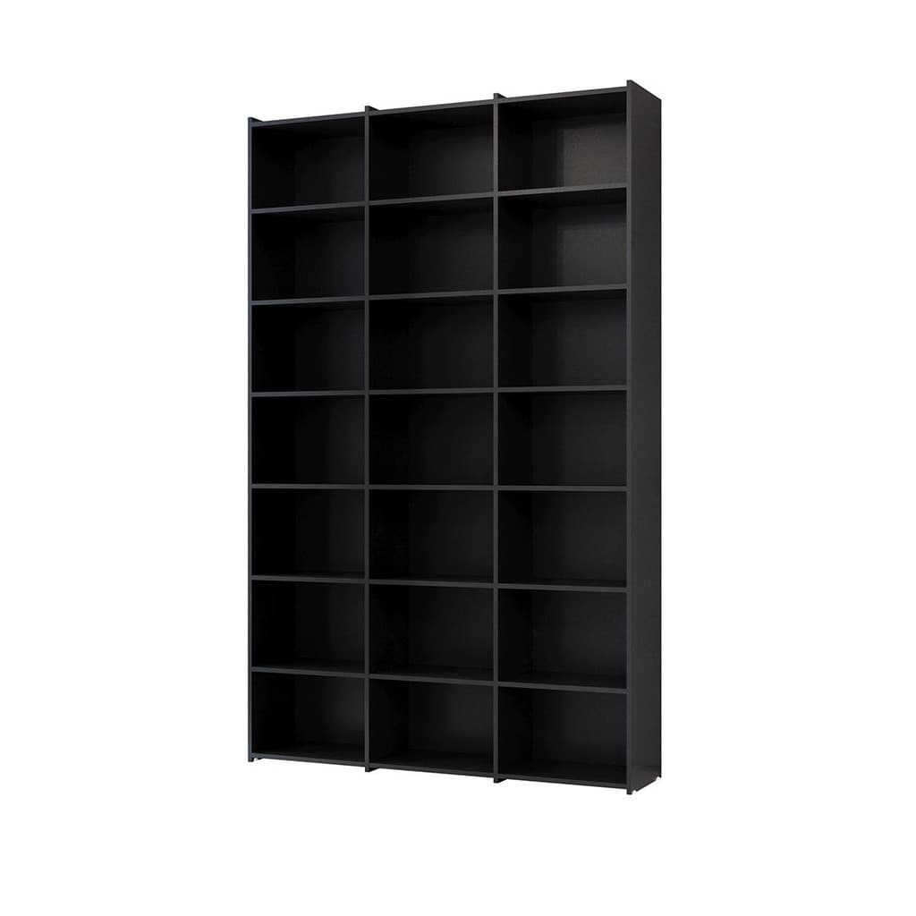 Estante Livros Montenegro Preto 18 Prateleiras 21 Nichos