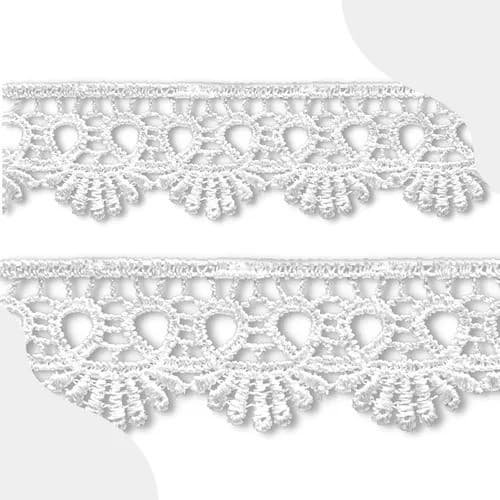 Renda Guipir CHL-113 - 2.5 Cm -  Rolo C/13.7 Mts Cor:Branco