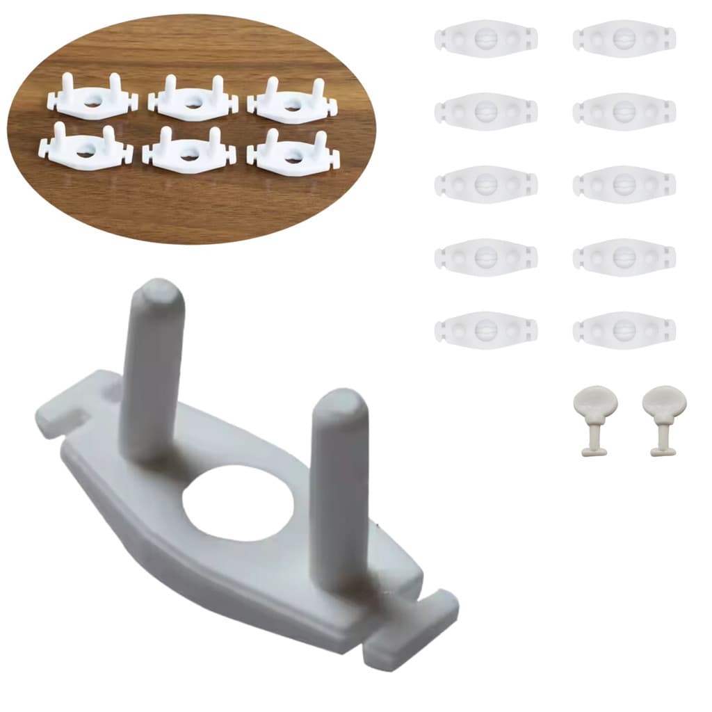 Protetor de Tomada (Kit com 10 unidades + chave) - Tapa Tomada Novo Padrão - Segurança de Bebês e Crianças