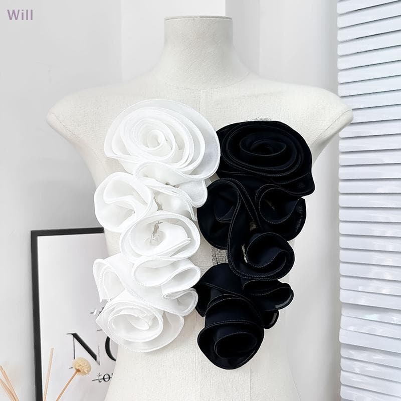 3D Decoração Floral Artesanal Flor Remendo DIY Peito Costura Apliques Para Vestido De Casamento Acessórios