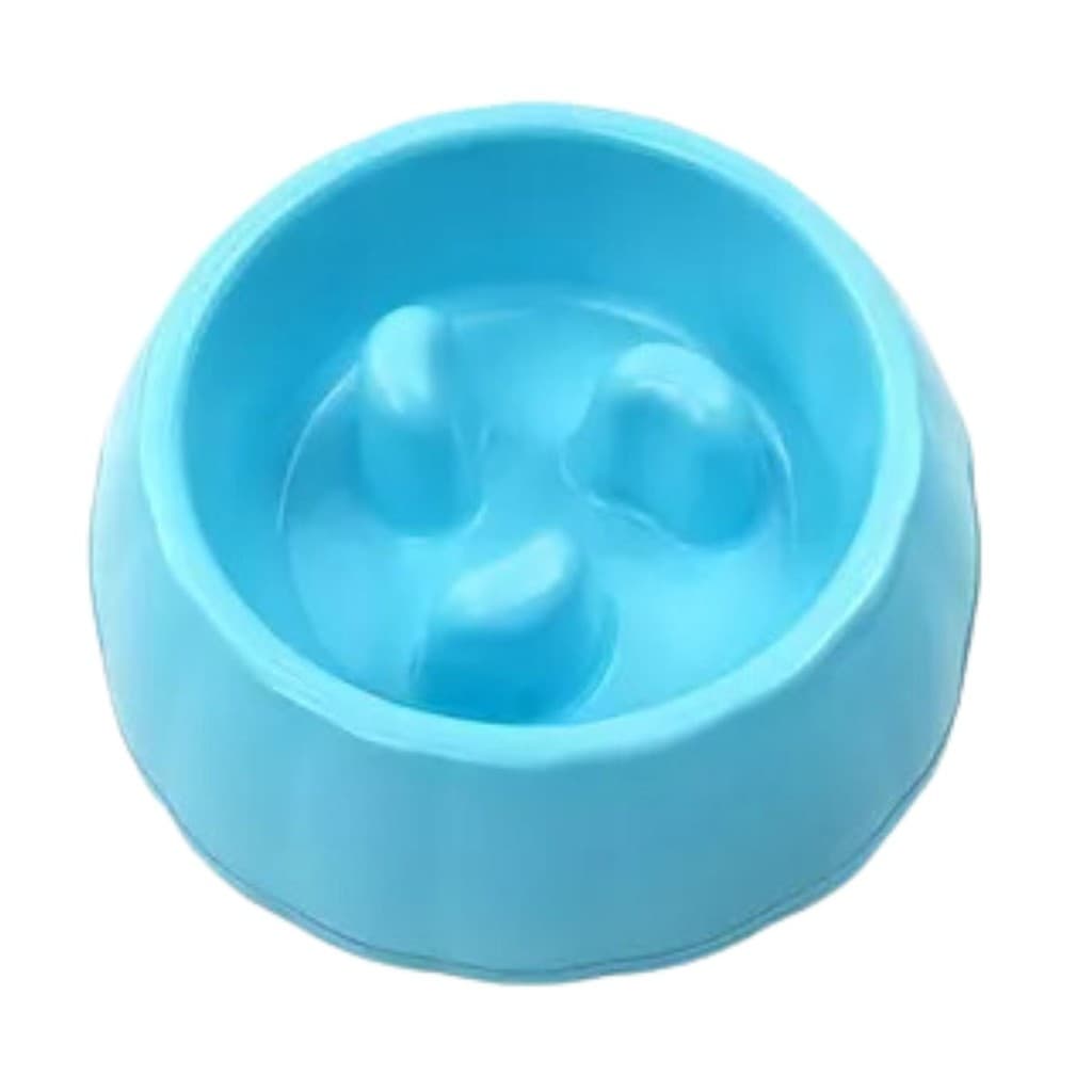 Comedouro Lento Funcional Educativo para Cães e Gatos 400ml | Azul