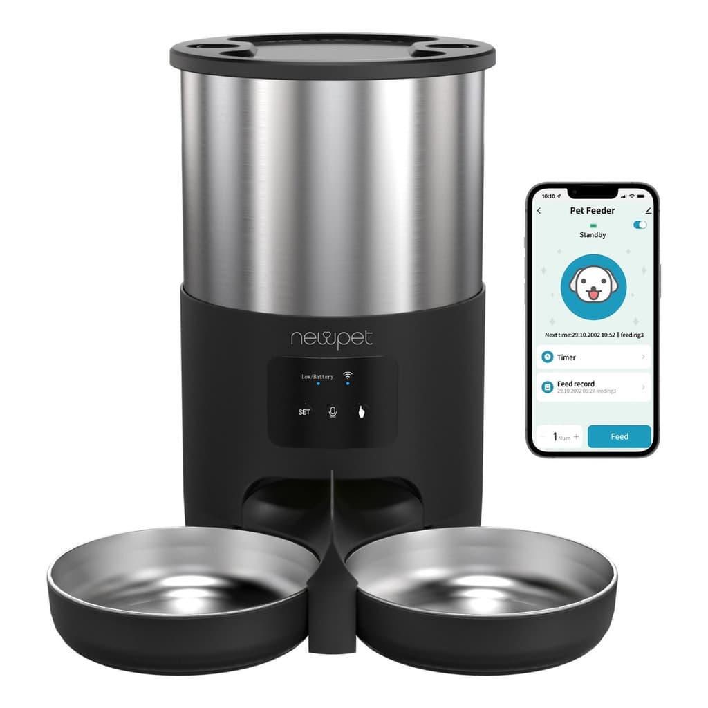 5l Dispensador Automático De Alimentos Para Cães Gato Newpet - Bivolt