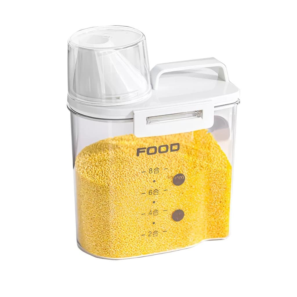 Pote Frasco Hermético Cozinha Cereais Ração Arroz Cozinha 1L