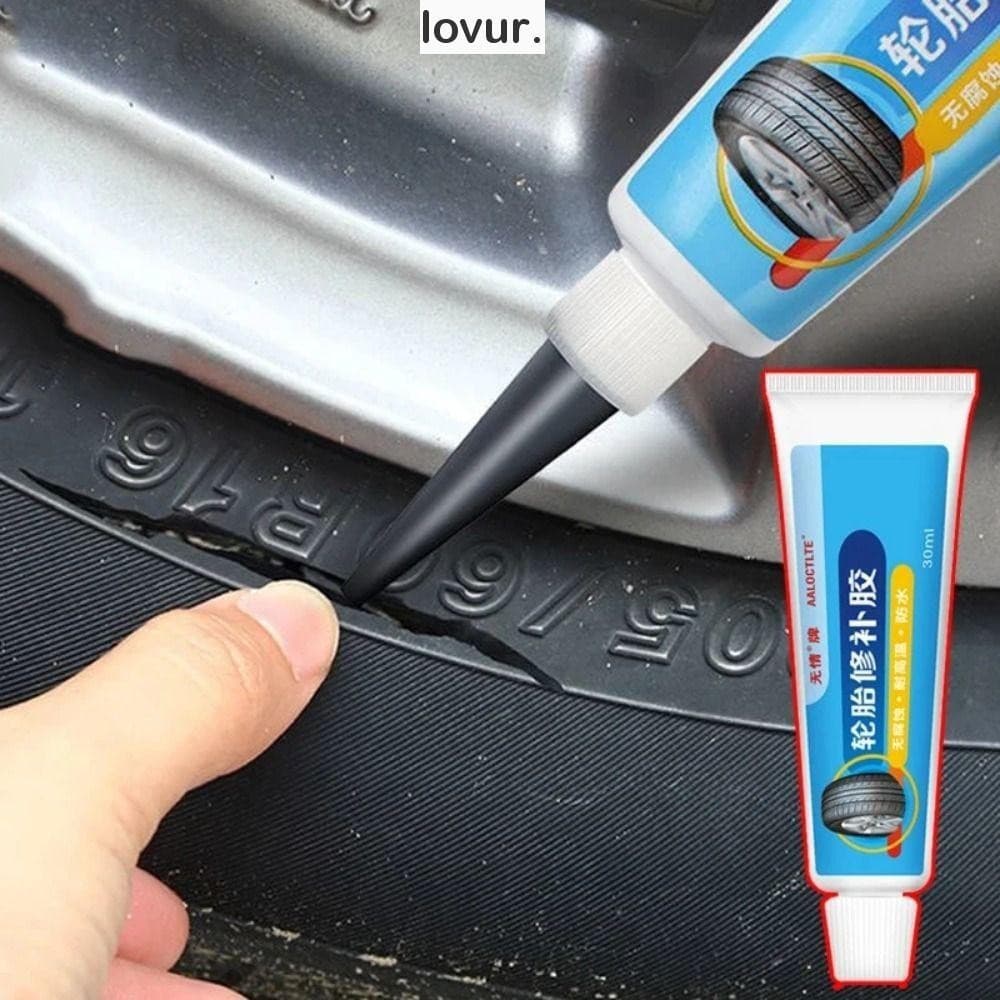 Líquido Selante LOVUR , Cola Preta Não Corrossiva Para Reparo De Pneus Adesiva De Borracha Forte Resistente Ao Desgaste