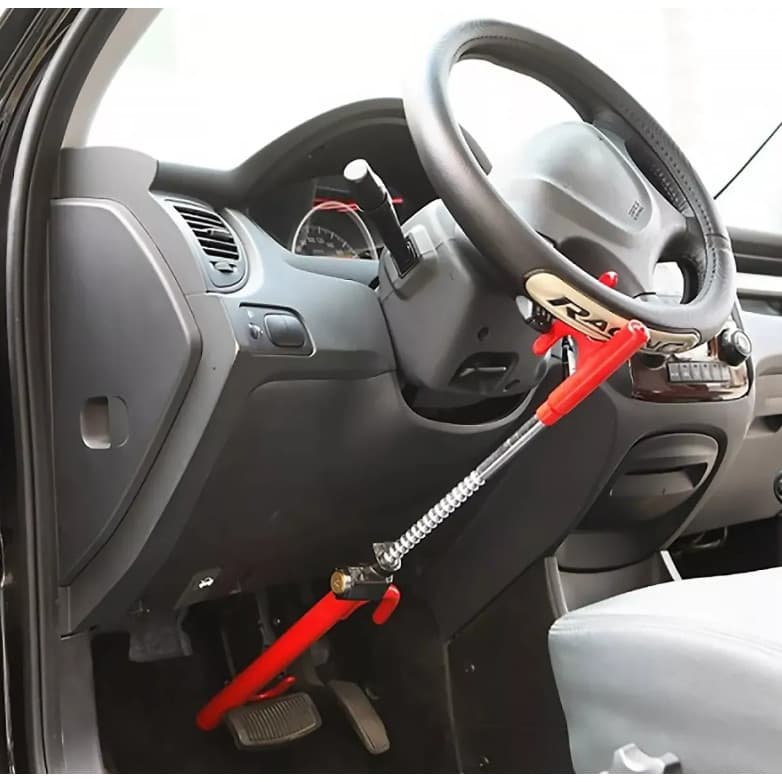 Trava Volante Pedal Tranca Carro Universal Aço Segurança