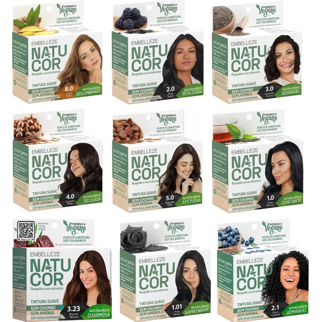 TINTA DE CABELO NATUCOR VEGANA