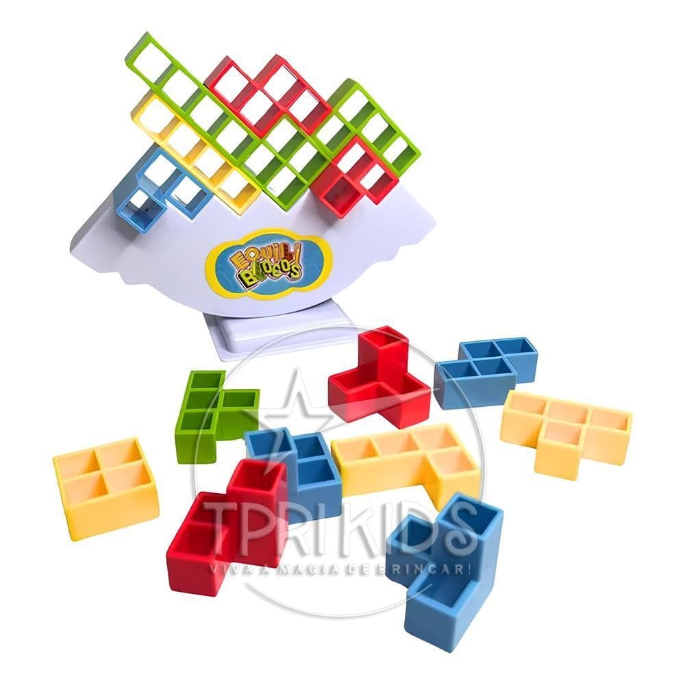 Torre Equilíbrio Tetris Blocos Brinquedo Infantil Jogo Tabuleiro Educativo Empilhar Mesa Criança