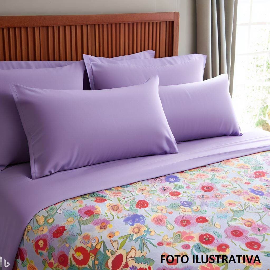 Jogo De Lençol Para Cama King Size 3 Peças Poliéster 1 LENÇOL COM ELÁSTICO EM TODA A VOLTA 2 FRONHAS