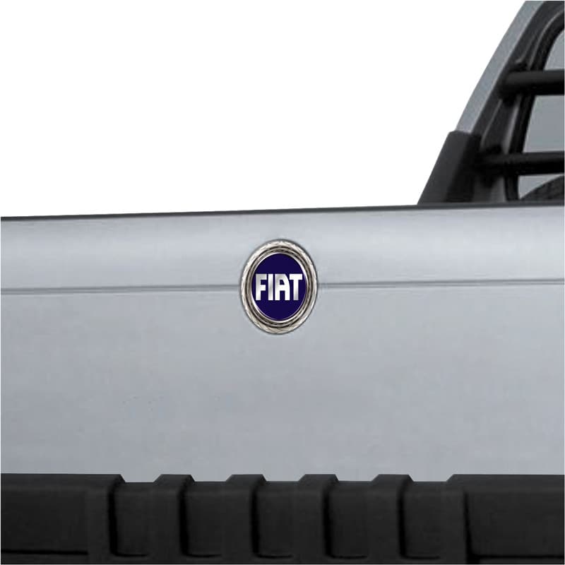 Adesivo Emblema Tampa Traseira Fiat Strada 2005 À 2008 Azul