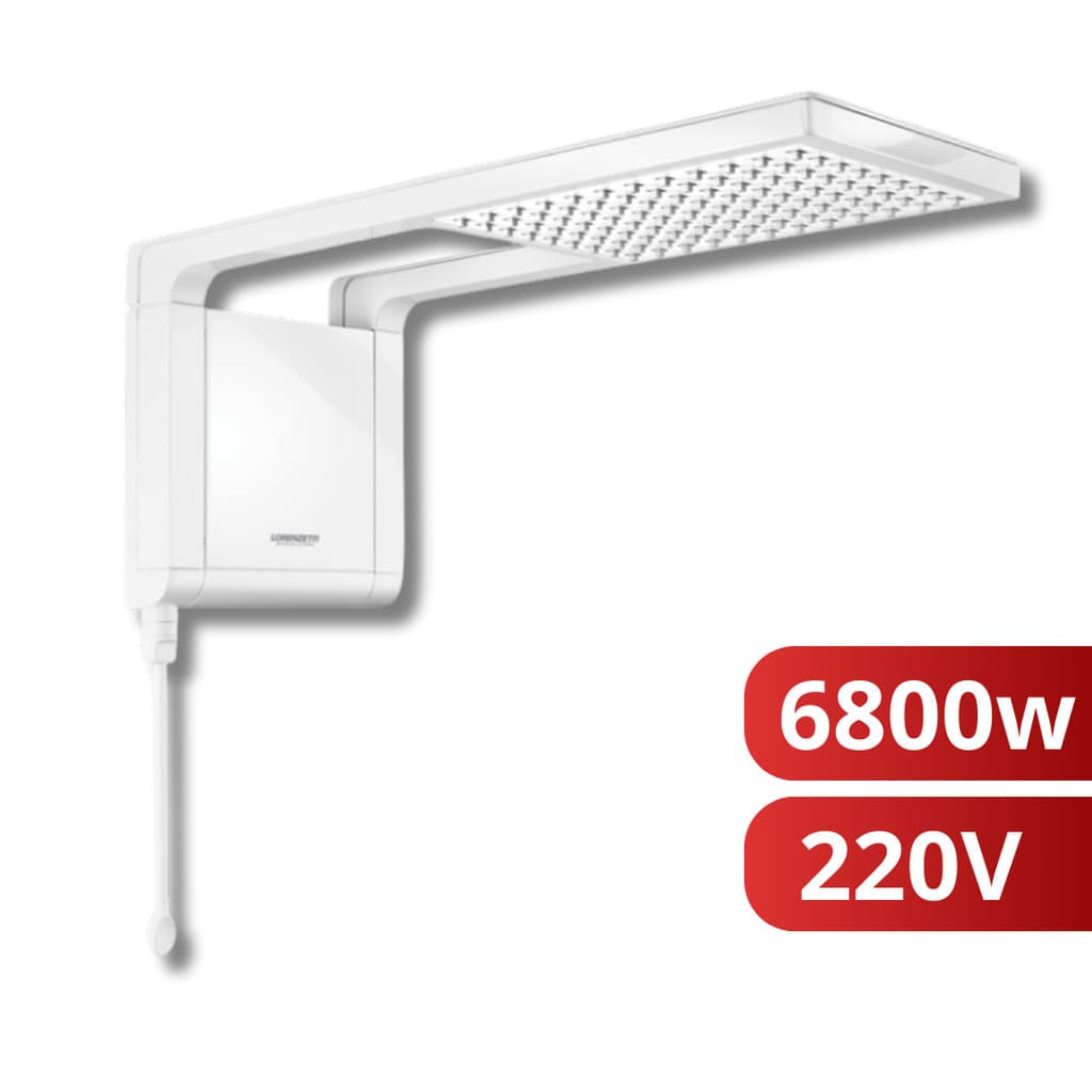 Chuveiro Elétrico Acqua Storm Branco 220v 7800w 6800w Lorenzetti