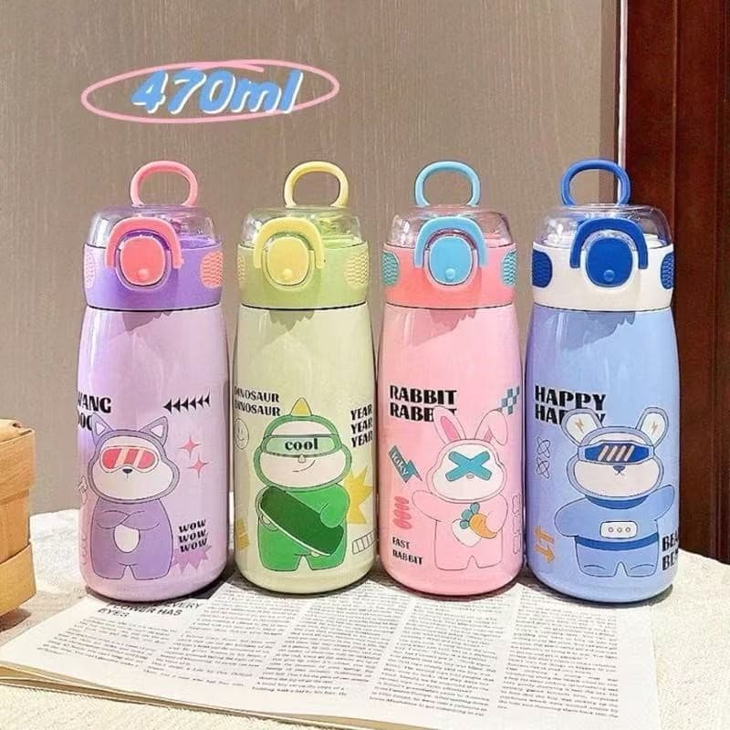 Copo térmico infantil de qualidade alimentar 316 copo de aço inoxidável 470ml fofo e bonito novo modelo! AS-J