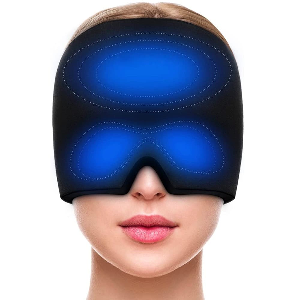 Terapia Fria Alí *Dor De Cabeça Tampa Flexível Compressão De Gelo Chapéu De Máscara De Do Capô Olhos