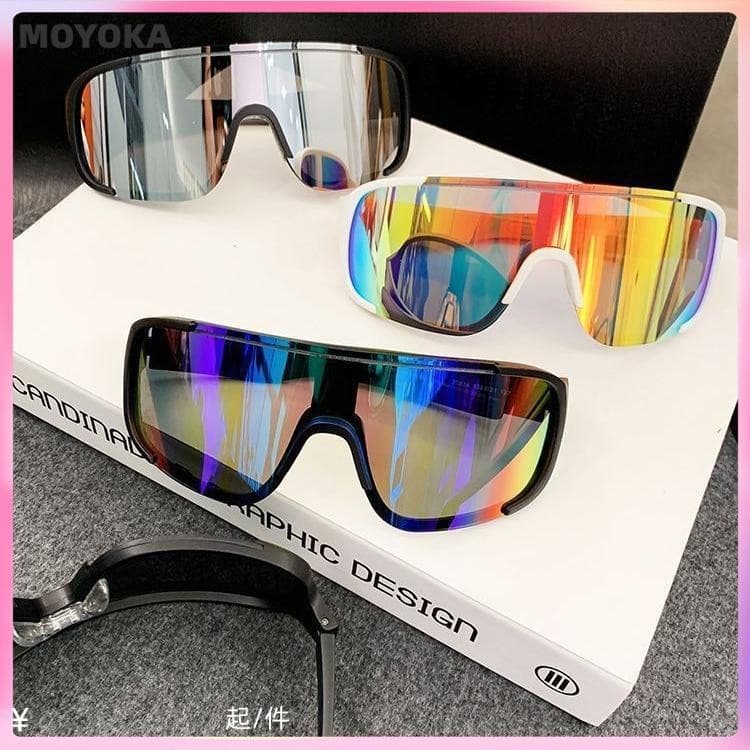 Óculos De Sol De Verão Feminino À Prova De Vento Equitação Masculino Moda UV400 Bicicleta Ciclismo Tons
