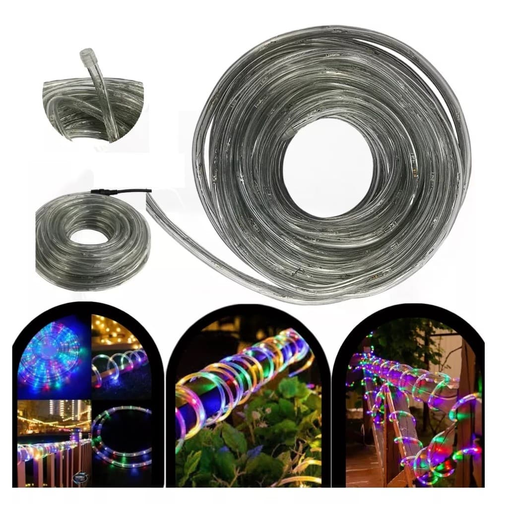 Mangueira Led Pisca 8 Funções Prova D'Água Colorid 10 Metros
