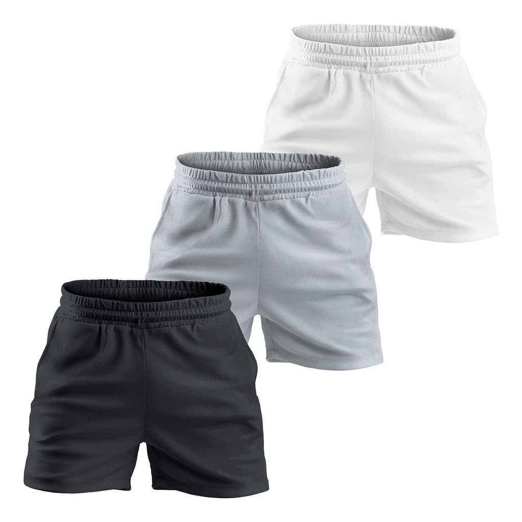 Kit 3 Bermuda Tactel Masculino DRY Fit Academia Praia Treino Elastano